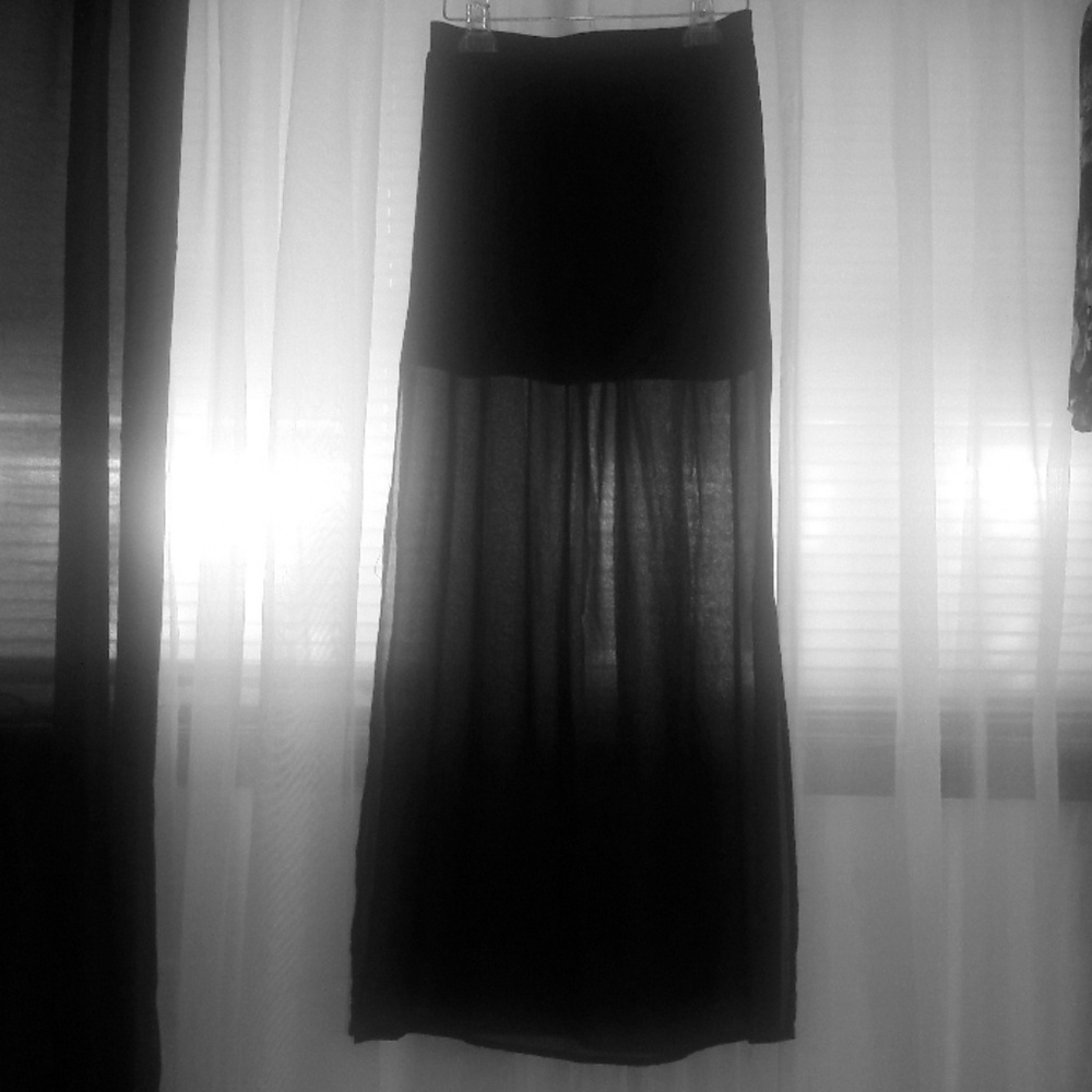 Black Seethrough skirt